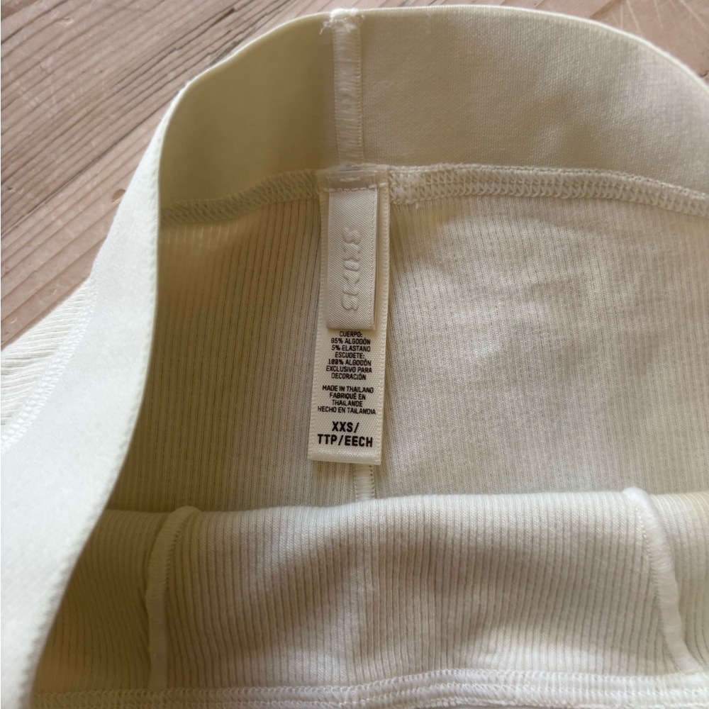 SKIMS NWOT Cream Ribbed Shorts - Picture 2 of 3